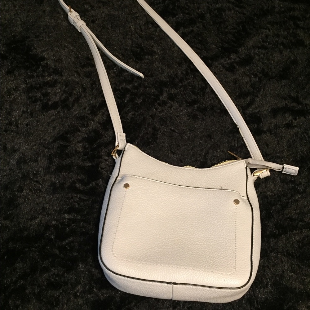 Grey cross body purse
